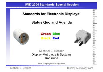 Standards for Electronic Displays - Display-Messtechnik & Systeme