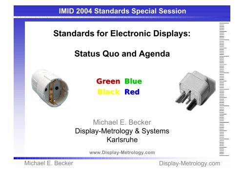Standards for Electronic Displays - Display-Messtechnik & Systeme