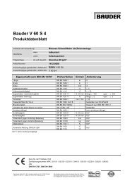 Bauder V 60 S 4 Produktinformationsblatt - Paul Bauder AG