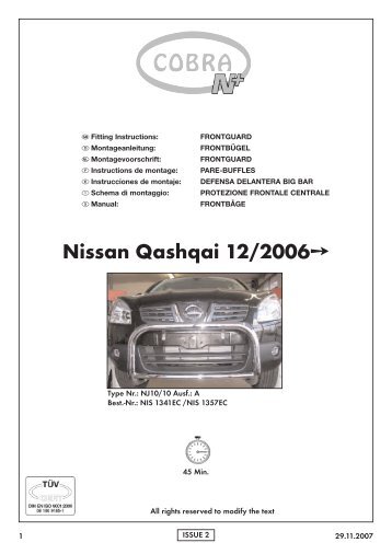 Nissan Qashqai 12/2006 - Cobra-Sor