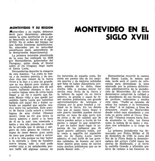 2. Montevideo en el siglo XVIII / Aurora Capilla de Castellanos