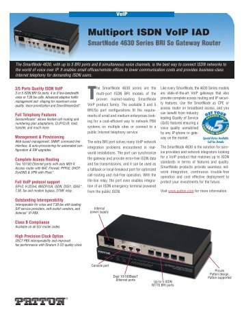 Multiport ISDN VoIP IAD SmartNode 4630 Series BRI So Gateway ...