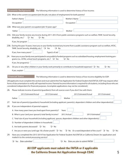 EOP Application - San Francisco State University