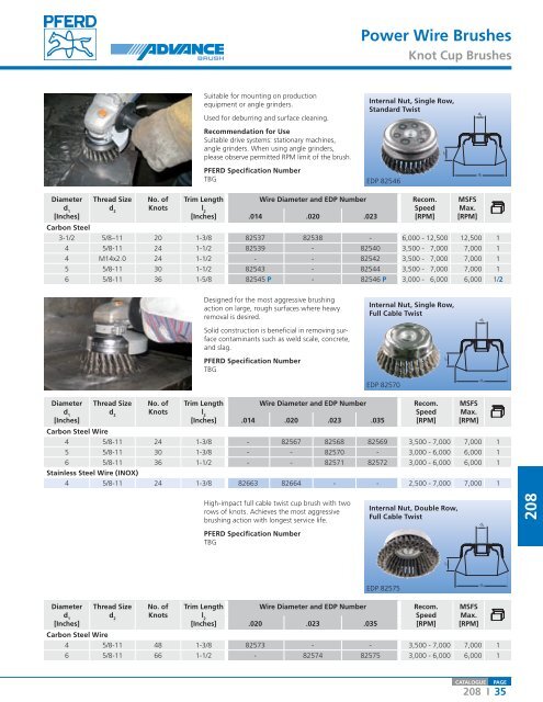 Power Wire Brushes - Pferd