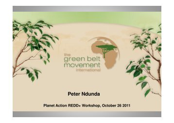 GBM presentation by Peter Ndunda - Planet Action