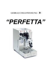Bedienungsanleitung - Espresso Perfetto