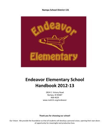 Endeavor Elementary School Handbook 2012-13 - NSD Main