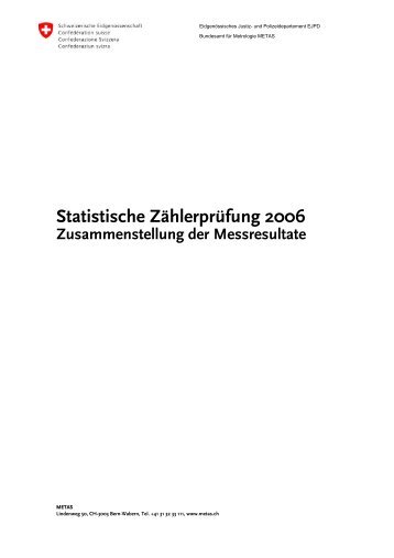 Statistische ZÃ¤hlerprÃ¼fung 2006 - LegNet - METAS