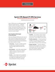 CPE-based IP VPN Fact Sheet - Sprint