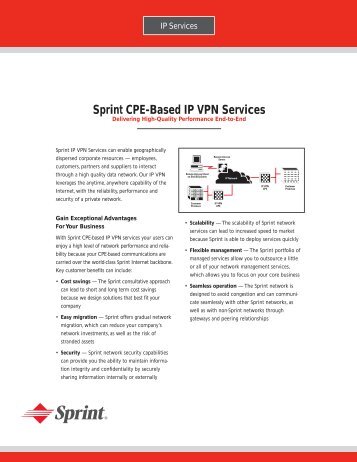 CPE-based IP VPN Fact Sheet - Sprint