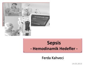 Septik Åokta SÄ±vÄ± ve Elektrolit ReplasmanÄ± - ResÃ¼sitasyon- - Klimik