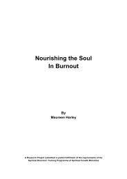 Nourishing the soul in burnout - Spiritual Growth Ministries