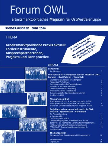 Arbeitsmarktpolitische Praxis aktuell - Jobcenter Herford