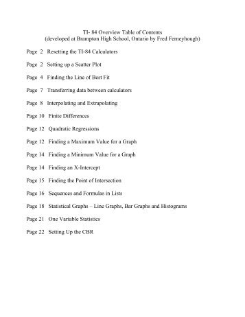 TI-84 User Guide