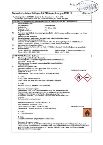 Sicherheitsdatenblatt gemÃƒÂ¤ÃƒÂŸ EU-Verordnung 453/2010 m - WENCO