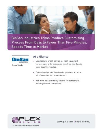GinSan Industries Trims Product-Customizing ... - Plex Systems