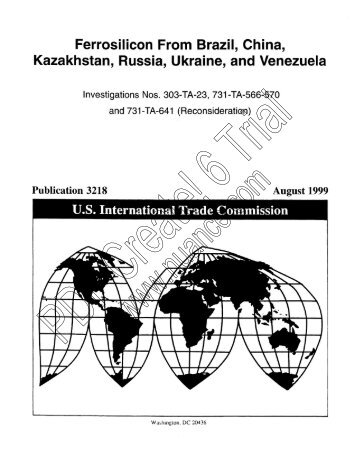 ferrosilicon from Brazil, China, Kazakhstan, Russia - USITC