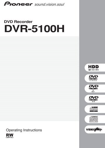 DVR-5100H Manual. - Service.pioneer-eur.com - Pioneer