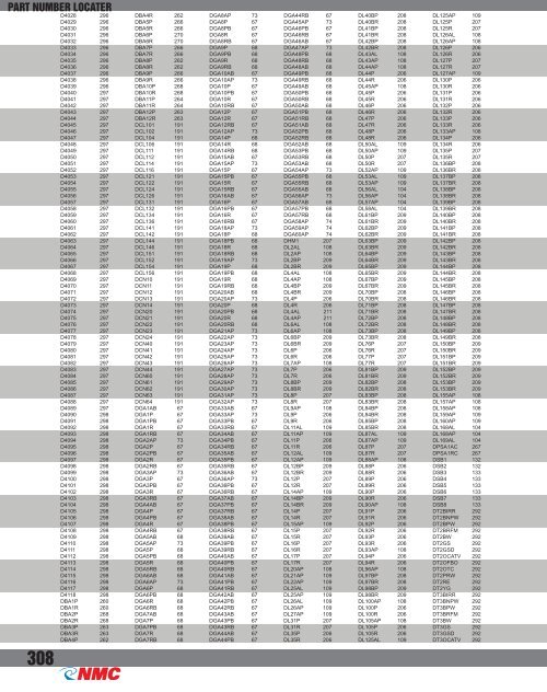 PART NUMBER LOCATER