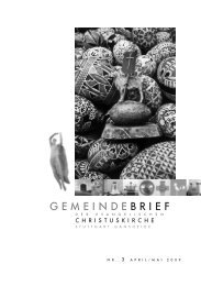 GEMEINDE BRIEF - Evangelische Kirchengemeinde Christuskirche ...