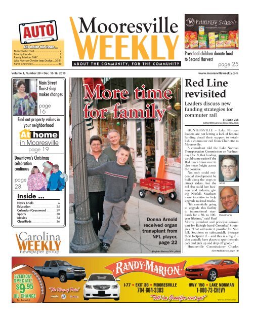 More time for family - Carolina Weekly Newspapers