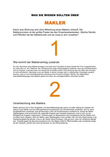 Probleme mit Maklern, in Immobilien-Magazin/Berliner Zeitung num ...