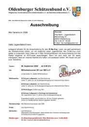 Ausschreibung - Oldenburger SchÃ¼tzenbund