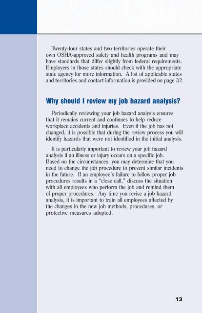 OSHA 3071 - Job Hazard Analysis - Seton