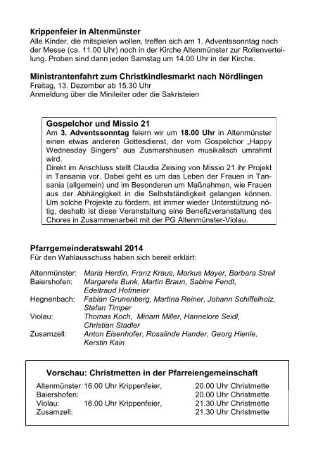 Pfarrbrief 12-2013 - Bistum Augsburg