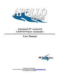Apollo-Printer Autoloader - User Manual - Solstice