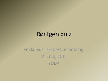 RÃ¸ntgen Quiz