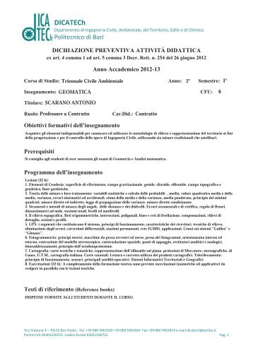 SCARANO - Geomatica.pdf - DICATECh - Politecnico di Bari