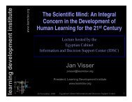 An integral Concern in the Development of Human Learning for the ...