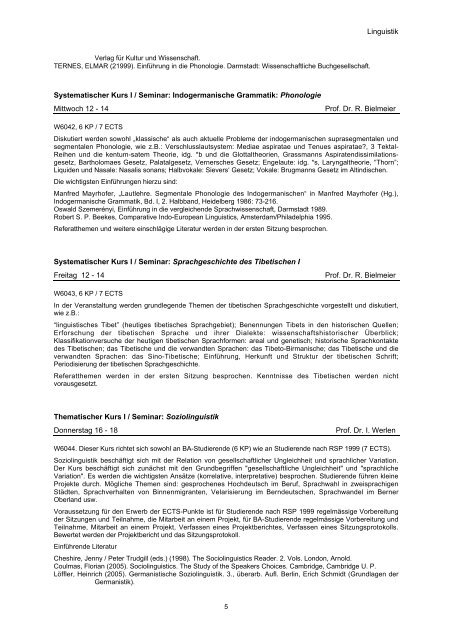 BeLing WS 05/06 (pdf, 192KB) - Institut fÃ¼r Sprachwissenschaft ...