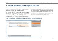 7. Schritt: Einnahmen und Ausgaben erfassen Der Grundstock ...