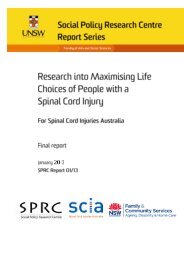 Maximising Life Choices of People with a Spinal Cord Injury, for ...