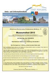 museumsfest 2013 - Stadt Mahlberg