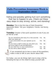 Falls Prevention Awareness Week Day-by-Day