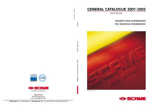 General Catalogue 01 02 A A Aœquick Editiona A A Scame Parre