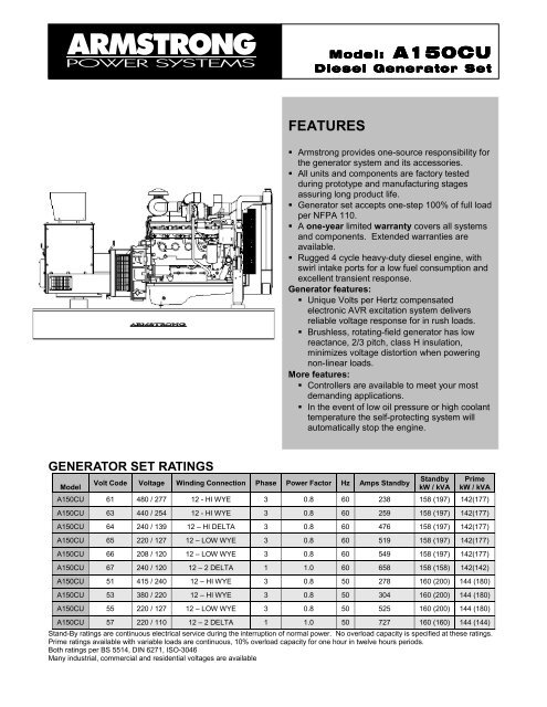 FEATURES - Diesel Generators