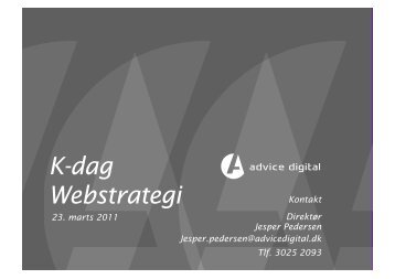 K-dag Webstrategi - Kommunikationsforum