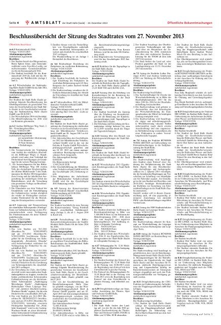 Amtsblatt Nr. 23 vom 24. Dezember 2013 - Stadt Halle (Saale)