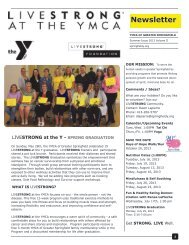 LIVESTRONG at the Y Summer Newsletter - YMCA