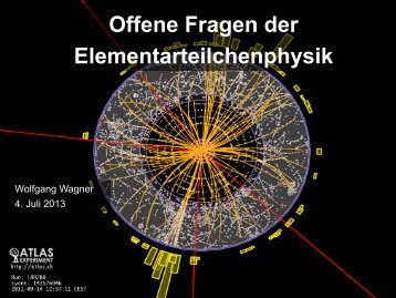 Offene Fragen der Elementarteilchenphysik