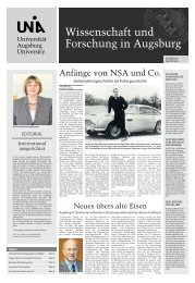 Wissenschaft und Forschung in Augsburg - Pressestelle der ...