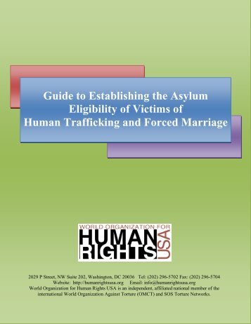 Guide to Establishing the Asylum Eligibility of Victims of Human ...