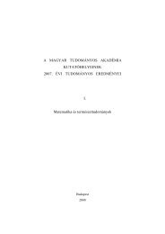 A MAGYAR TUDOMÃNYOS AKADÃMIA ... - MTA Sztaki