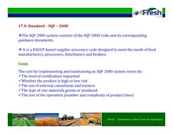 17.0. Standard â SQF â 2000 The SQF 2000 system ... - Efresh India