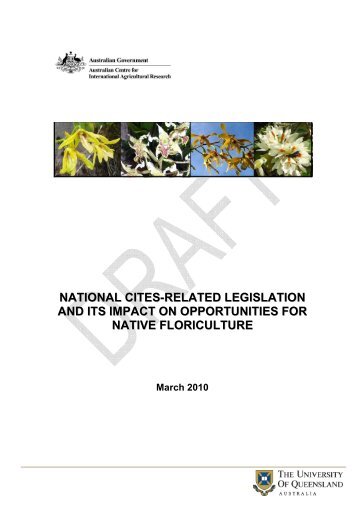 national cites-related legislation and its impact on opportunities for ...