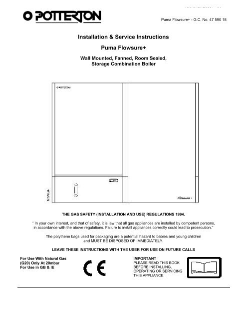 Installation & Service Instructions Puma Flowsure+ - AC Wilgar